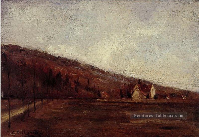 étude pour les bords de marne en hiver 1866 Camille Pissarro Peintures à l'huile
